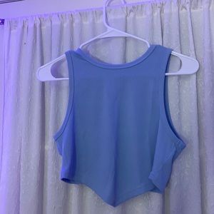 blue crop top size medium